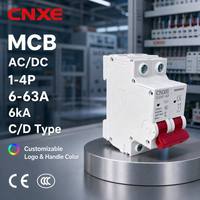 Disjoncteur série DZ47 MCB 1P 2P 3P 4P 6A-63A, capacité de coupure 6kA, protection contre les courants résiduels, petit et portable