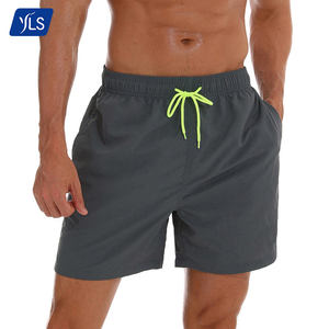 YLS Promotion en gros Boardshorts sportifs à séchage rapide pour hommes Maillot de bain à couleur unie changeante pour l'été - Product Image 2