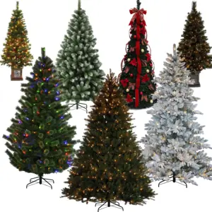 Preço de fábrica 3ft a 10ft Árvores artificiais do Natal para decorações do Xmas disponíveis em várias alturas