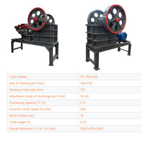 पोर्टेबल मोबाइल मिनी रेत बजरी रॉक गोल्ड माइनिंग डीजल इंजन जबड़े क्रशर के साथ उच्च उत्पादकता वाली स्टील सामग्री - Product Image 3