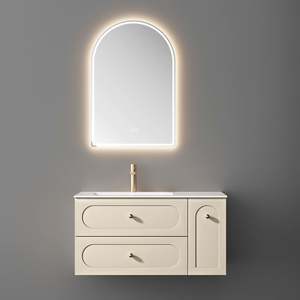 Modern Waterproof Wall-Mounted LED Mirror <b>Cabinet</b> <b>with</b> Soft Close Hardware Eco-Friendly <b>Bathroom</b> Vanity Set - Product Image 6
