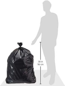 Bolsas de Basura Negras Resistentes, Forros de Plástico de Primera Calidad, Bolsas de Basura Industriales Aptas para Reciclaje, Botellas - Product Image 6