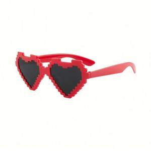 Gafas de Sol con Forma de Corazón para Mujer, Diseño Personalizado al por Mayor, Color Rojo y Rosa, Mosaico, para Niños - Product Image 4