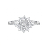 QX OEM Dcolor Vvs1 Anillo de Plata 925 Chapado en Oro de 2ct con Diseño de Copo de Nieve, Pendientes y Anillo de Moissanita con Gema, Conjunto de Joyería para Mujer