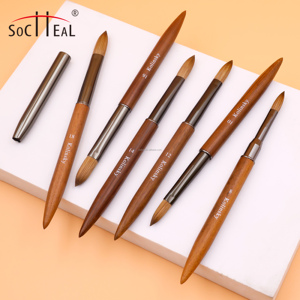 Professionele Kolinsky nagelborstels met aangepast logo, hard/zacht, glad, dikker haar, acryl nagelborstel, 100% Kolinsky, maat 2 tot maat 18 - Product Image 3