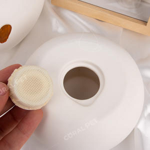 Круглая круглая белая урна с держателем для свечи керамическая урна для собачьего пепла на память Кремация похоронная сердечная урна - Product Image 6