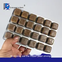 Bohai Bay Frozen Pearl Crevettes Artemia Saumure Crevettes Dragon Fish Petit aliment sec pour poissons pour animaux de compagnie Variété Pack Aliments pour poissons congelés