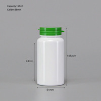 Prix d'usine, flacons à large ouverture en plastique blanc de 100 ml, 120 ml, 150 ml, 200 ml pour pilules, capsules et médicaments