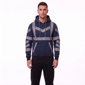custom <b>reflective</b> safety hoodie men navy blue chevron tape fleece pullover hooded sweatshirt road traffic winter workwear <b>top</b> - Product Image 1
