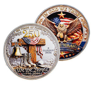 Moneda Conmemorativa <span class=keywords><strong>de</strong></span> Metal con Emblema <span class=keywords><strong>de</strong></span> Águila, Tema <span class=keywords><strong>Libertad</strong></span> y Guardián <span class=keywords><strong>de</strong></span> <span class=keywords><strong>la</strong></span> Fe, Souvenir Decorativo - Product Image 1