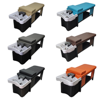 Salon de coiffure Mobilier Spa Orange Lit de massage Shampooing Tables Lit avec circulation d'eau