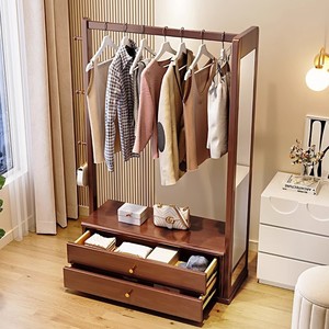 <span class=keywords><strong>Perchero</strong></span> Multifuncional de Madera Maciza <span class=keywords><strong>con</strong></span> <span class=keywords><strong>Espejo</strong></span> <span class=keywords><strong>y</strong></span> Almacenamiento, Diseño Minimalista, <span class=keywords><strong>Mueble</strong></span> de Pie para Dormitorio - Product Image 4