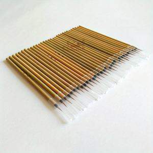 Pinceau à <span class=keywords><strong>aquarelle</strong></span> en poils de belette, tailles L/M/S, manche en bambou vert, pinceaux d'artiste à tête ronde, pinceau à ligne fine, pinceau à dessin - Product Image 5