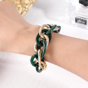 Brazalete Acrílico Multicapa, Cadena Punk, Joyería con Estampado de Leopardo, Brazalete Envolvente con Cuentas, Estilo Vintage, Retro, Gótico, Accesorios 2026 - Product Image 2