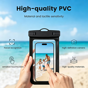 Bolsa Impermeable para Teléfono Celular de PVC Transparente IPX8 al por Mayor, Bolsa Impermeable para Móvil con Logotipo Personalizado y Cordón Desmontable - Product Image 5