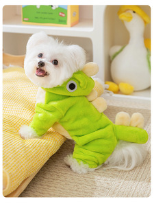 Hete Aanbieding Klassieke Herfst Winter Flanellen Huisdierkleding Dinosaurussen Transformatie Vierpotige Outfit Leash Kleine Middelgrote XL XXL Honden - Product Image 3