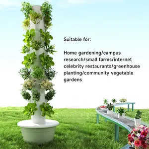 Indoor Vertical Garden Systems With Light Aquaponic Tower