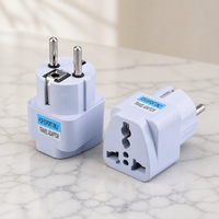Adaptateur de prise de voyage en cuivre pur, standard européen 10A vers standard allemand, pour usage industriel