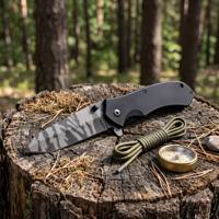 Couteau pliant de poche en acier inoxydable 14Cr28, 20 cm, EDC, extérieur, manche G10