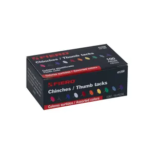 Master con 500 unità scatola con 100 puntine da disegno in 10 colori assortiti, feroce - Product Image 4