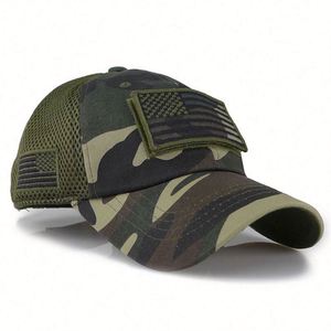 Casquette de baseball camouflage drapeau américain de haute qualité en gros, personnalisable - Product Image 2