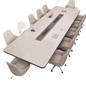 Table de conférence Kaiyi Furniture MK-222, longue table de réunion de bureau moderne avec design à panneaux - Product Image 5