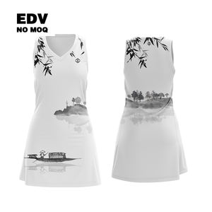 ชุดเดรสเทนนิสสำหรับผู้หญิงแบบซับลิเมชั่นลายตาข่ายสั้นสำหรับการแข่งขันกีฬาฤดูร้อนจาก Supplier Workout Club - Product Image 2