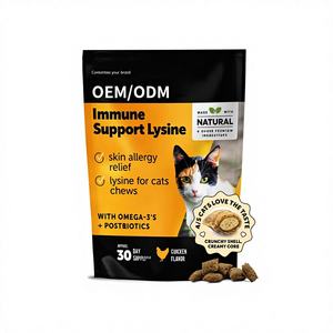 Friandises pour animaux de compagnie OEM/ODM avec une formule 2-en-1 de Lysine et de Postbiotiques, améliorant l'immunité et soulageant les allergies cutanées, friandises immunitaires - Product Image 1