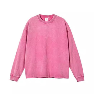 American Retro Washed Long Sleeve T-Shirt <b>Men</b> Loose Fit Cotton <b>Base</b> <b>Layer</b> Autumn Warm Casual Wear 230G - Product Image 4