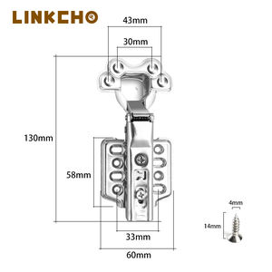 लिंक 304 स्टेनलेस स्टील हिंज 3.0 मोटी 12 छेद हाइड्रोलिक बफर नरम बंद बंद कर मौन अलमारी कैबिनेट दरवाजा तह हिंज - Product Image 3