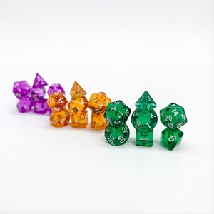 Mini set de dés DND RPG lumineux en acrylique transparent, perles, petits dés <span class=keywords><strong>TRPG</strong></span>, 7 pièces, portables, colorés, miniatures pour jeux de table - Product Image 3