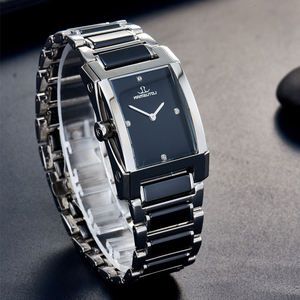 LOTUSMAN-reloj de cuarzo para hombre, accesorio de pulsera de acero inoxidable, resistente al agua, Rectangular, de negocios, resistente al agua - Product Image 1