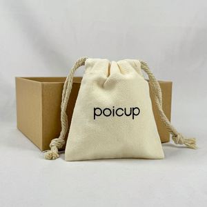 Recyclable Canvas <b>Pouch</b> Minimalist Organic Cotton <b>Drawstring</b> Bag Reusable Fashion Eco-friendly <b>Pouch</b> Bag - Product Image 2