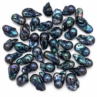 Perles de culture d'eau douce naturelles en gros, baroques, à fort lustre, noires, en vrac, pour bijoux DIY
