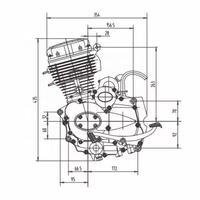 Nouveau moteur de moto monocylindre 4 temps refroidi par air avec allumage CDI et embrayage manuel LF 150/175/200CC pour Pit Dirt Bike