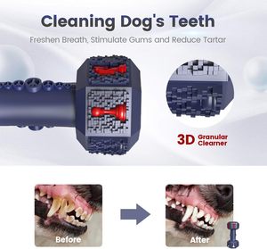 Jouet à mâcher multifonctionnel en forme d'haltère avec design de pièce d'échecs et trous distributeurs de friandises pour chiens, directement de l'usine - Product Image 3