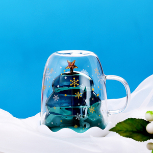 Manufacturer selling milk carton <span class=keywords><strong>box</strong></span> animal coffee borosilicate glass double <span class=keywords><strong>Christmas</strong></span> Cup - Product Image 5