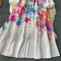 Automne Floral Série Imprimé Robes Lanterne Ethnique À Manches Longues Robe De Vacances Nouvelle Robe De Soirée Boutique Pour Femmes