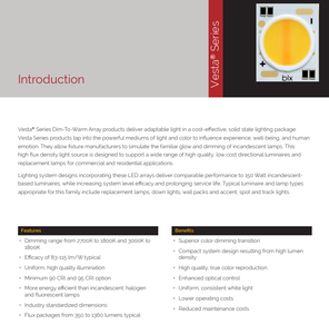 Bridgeluxs BXRV-DR-1827G-1000-B-13 LED COB Éclairage Blanc 2250K CCT Ra90 110 Angle de Vision - Product Image 2