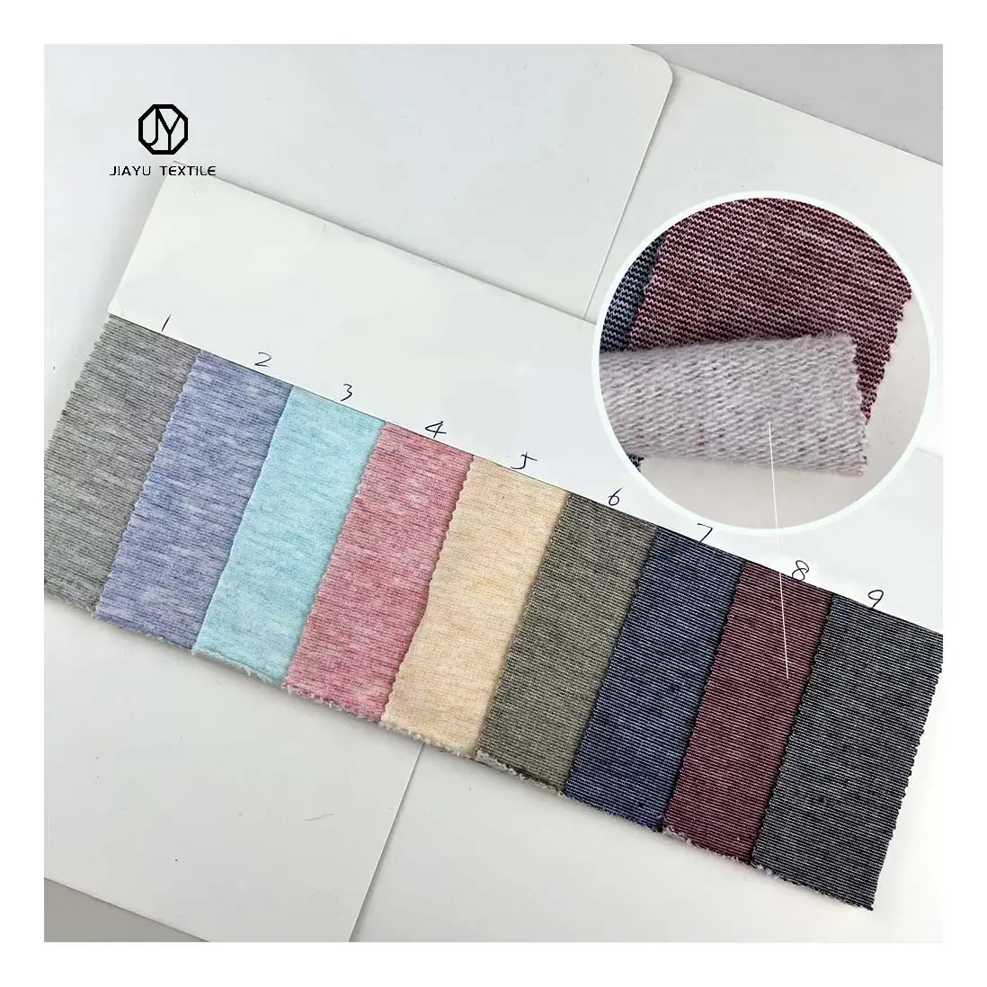 Textile tissu Customized New Design 280gsm 60 Cotton 35 Polyester Brushed Back Cotton Terry Fabric for Clothing Hoodie