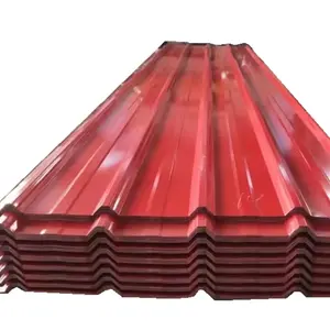 Venta caliente 6m hierro IBR precios por hoja de color de acero corrugado hoja de techo galvanizado zinc aluminio ppgi hoja de techo de metal