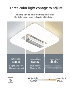 Candelabro sin aspas para el hogar, sistema de <span class=keywords><strong>ventilador</strong></span> de techo, TV y <span class=keywords><strong>ventilador</strong></span> con luz y control remoto - Product Image 5