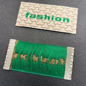 ป้ายผ้าไหมแบบเย็บติดสำหรับกระเป๋าป้ายผ้าทอลายทแยงเป็นมิตรกับสิ่งแวดล้อม - Product Image 3