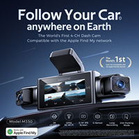 Caméra embarquée AZDOME M350, la plus récente, compatible avec Apple Find My, 4 canaux, 360 degrés, 2k+1080p, Wifi 5G, GPS, avec contrôle par application
