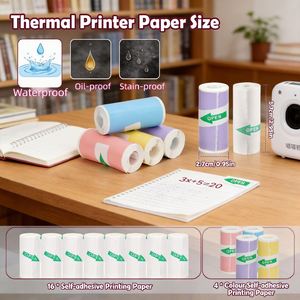 Papel Térmico de Color de 57 mm de Fábrica OEM para Impresora de Bolsillo Inalámbrica Portátil, Papel de Color de 57x25 mm - Product Image 2