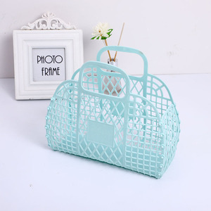 Small Personalized Retro Vintage Foldable Plastic Pvc Jelly Basket <strong>Bag</strong> Beach <strong>Bag</strong> Handbag Purse for <strong>Girls</strong> Women <strong>Party</strong> Favor <strong>Bags</strong> - Product Image 4