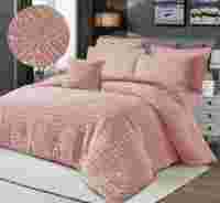 Ensemble de couette en fourrure de lapin de style moderne en gros avec taie d'oreiller 100% fibre de polyester doux confortable technique de tissage literie