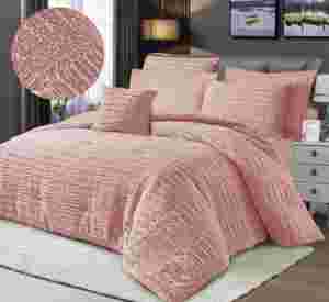 Bán Buôn Phong Cách Hiện Đại Thỏ Lông Comforter Set Với Gối 100% Polyester Fibre Mềm Mại Thoải Mái Dệt Kỹ Thuật Bộ Đồ Giường - Product Image 4