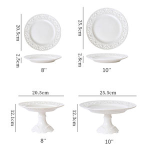 <span class=keywords><strong>Assiette</strong></span> à dîner européenne <span class=keywords><strong>creuse</strong></span> en céramique gaufrée Plats de pâtes Blanc Petit déjeuner Dessert Salade de fruits Plateau de service Vaisselle de restaurant - Product Image 2