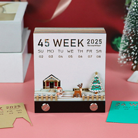 Articles cadeaux de Noël, nouveautés, artisanat en papier découpé au laser, bloc-notes 3D, feuilles de calendrier 2027, bloc-notes fantaisie
